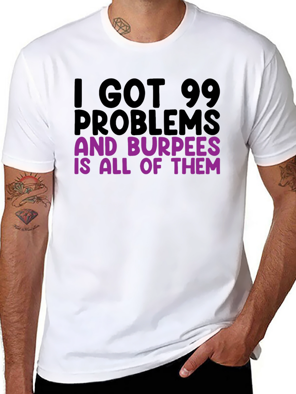99 Problems Burpees T-Shirt - Funny Workout Tee
