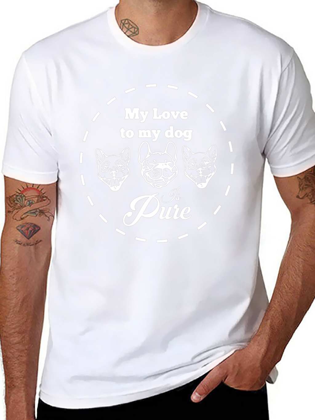 My Love to My Dog Is Pure Black T-Shirt