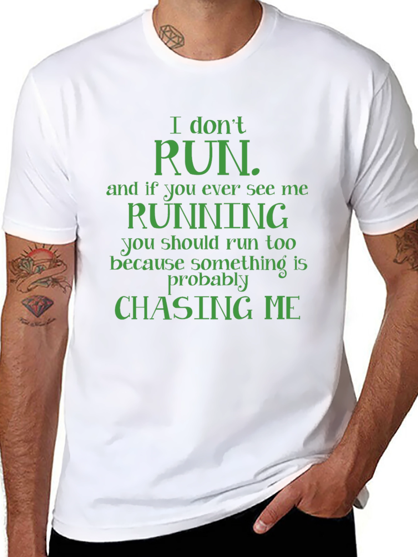 Funny I Dont Run Graphic Tee