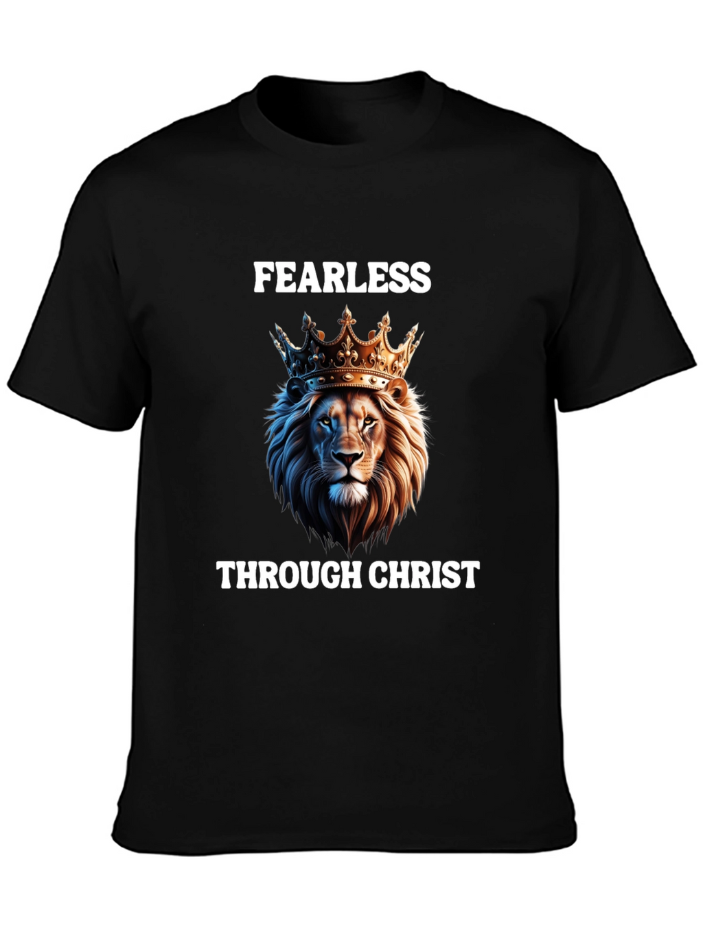 Fearless Through Christ Lion Graphic Tee