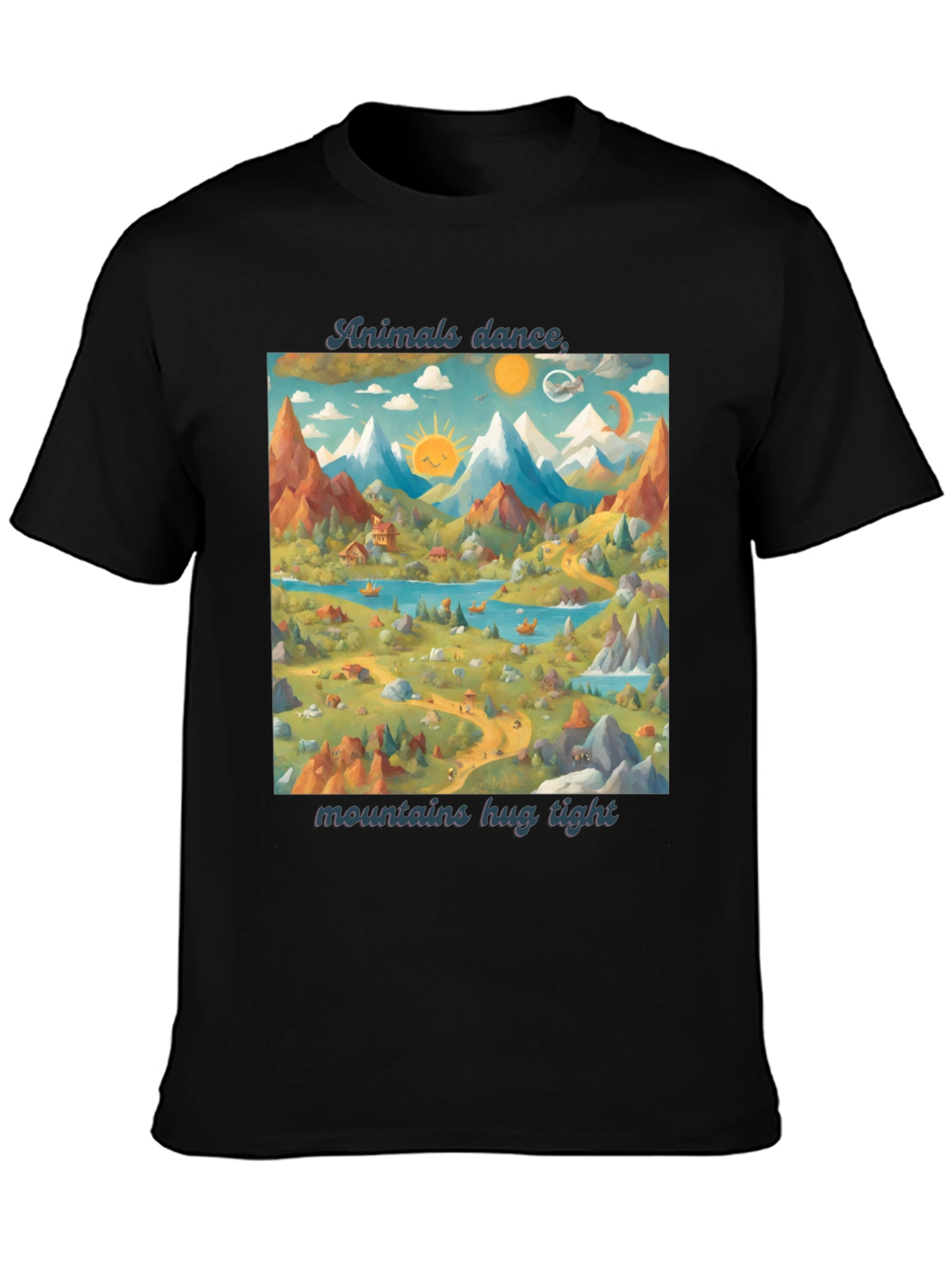 Animals Dance T-Shirt: Mountains & Nature Design