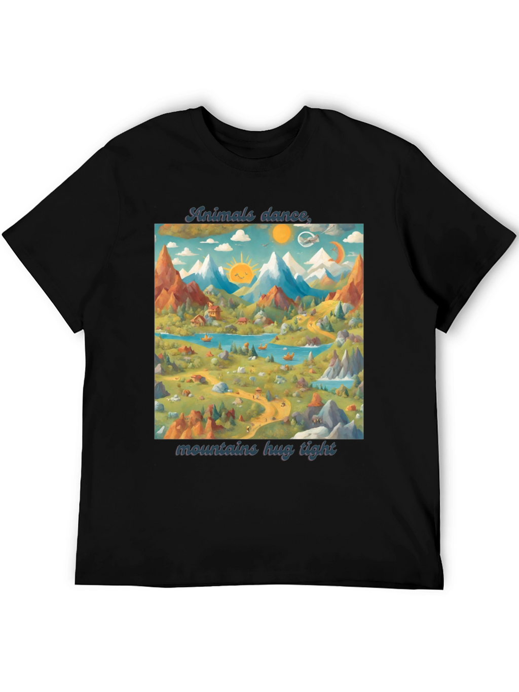 Animals Dance T-Shirt: Mountains & Nature Design