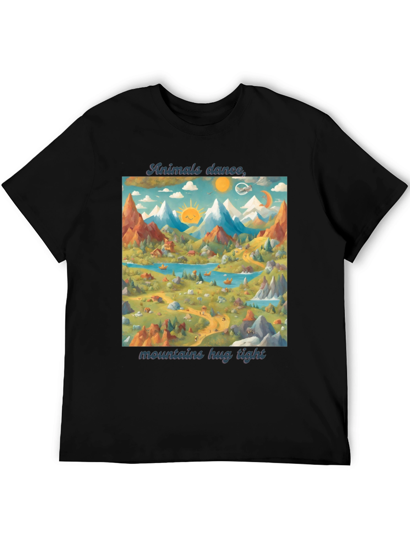 Animals Dance T-Shirt: Mountains & Nature Design