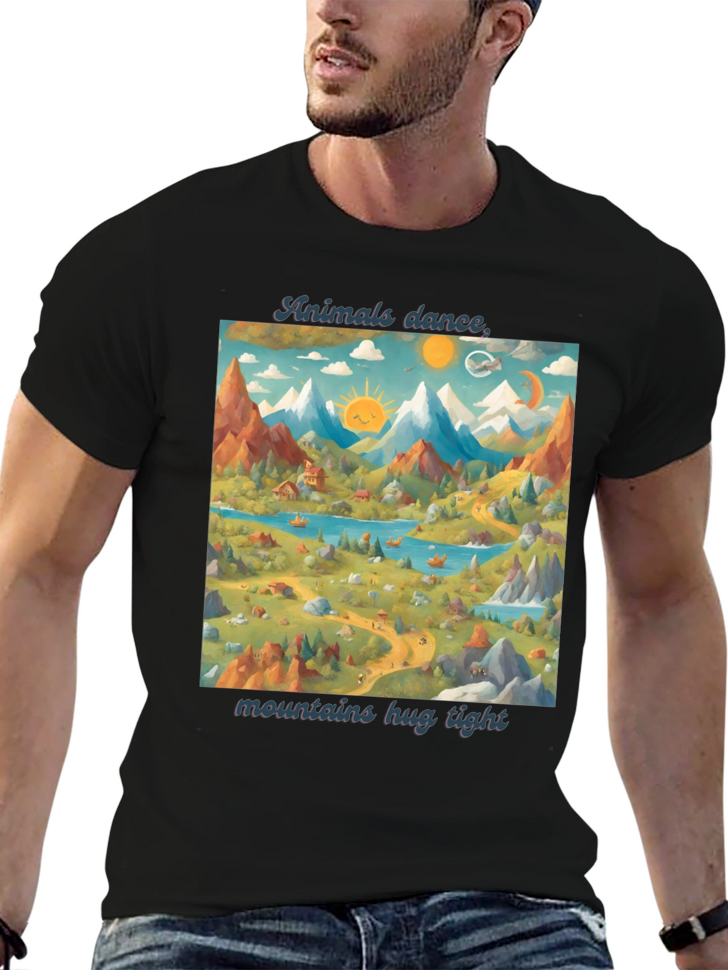 Animals Dance T-Shirt: Mountains & Nature Design