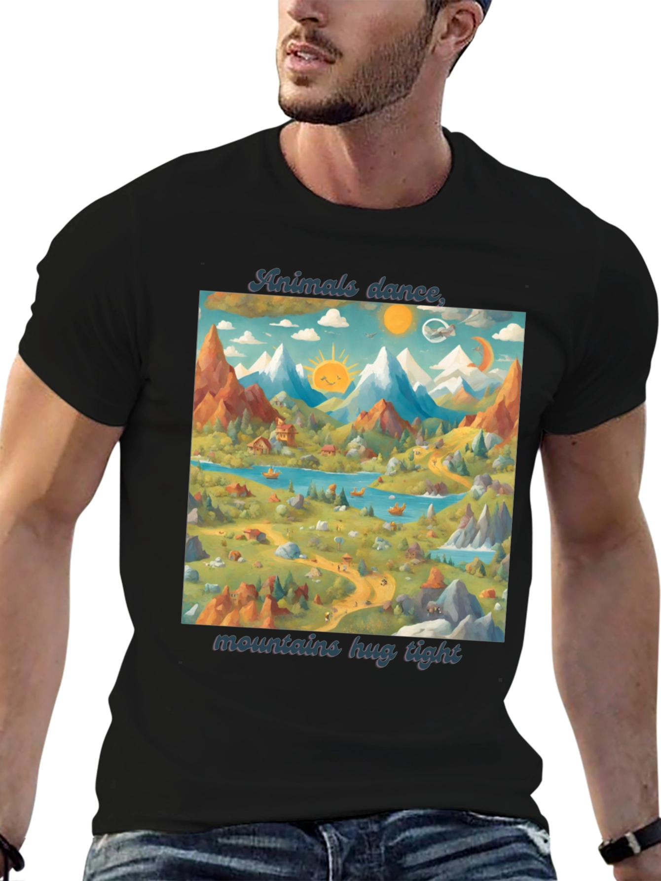 Animals Dance T-Shirt: Mountains & Nature Design