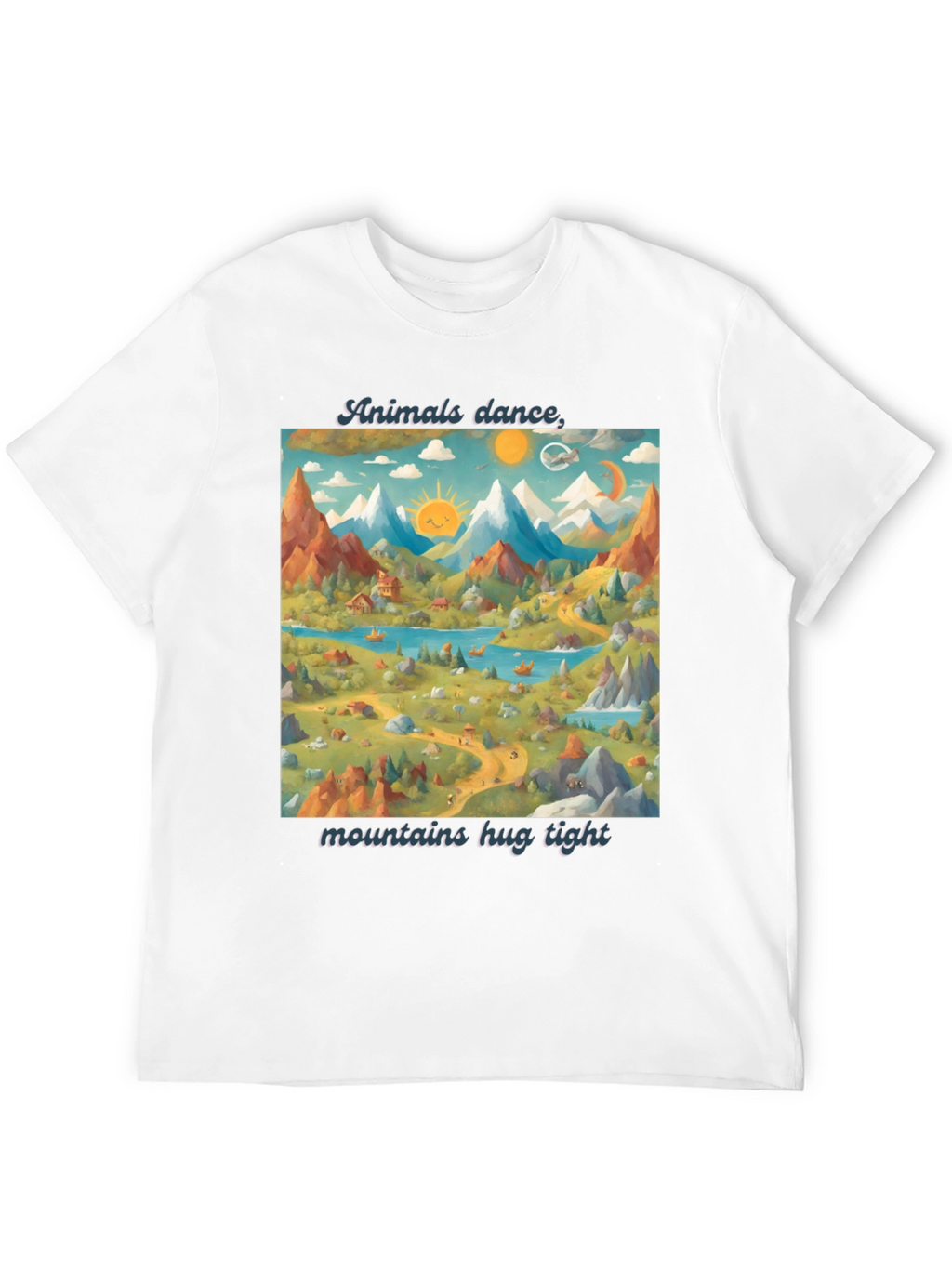Animals Dance T-Shirt: Mountains & Nature Design