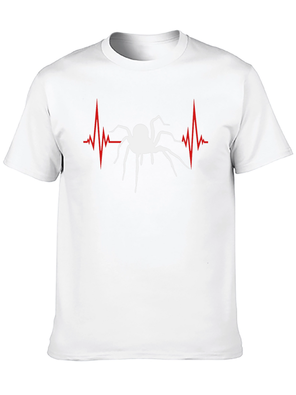 Spider Heartbeat Graphic Tee - Black Cotton T-Shirt