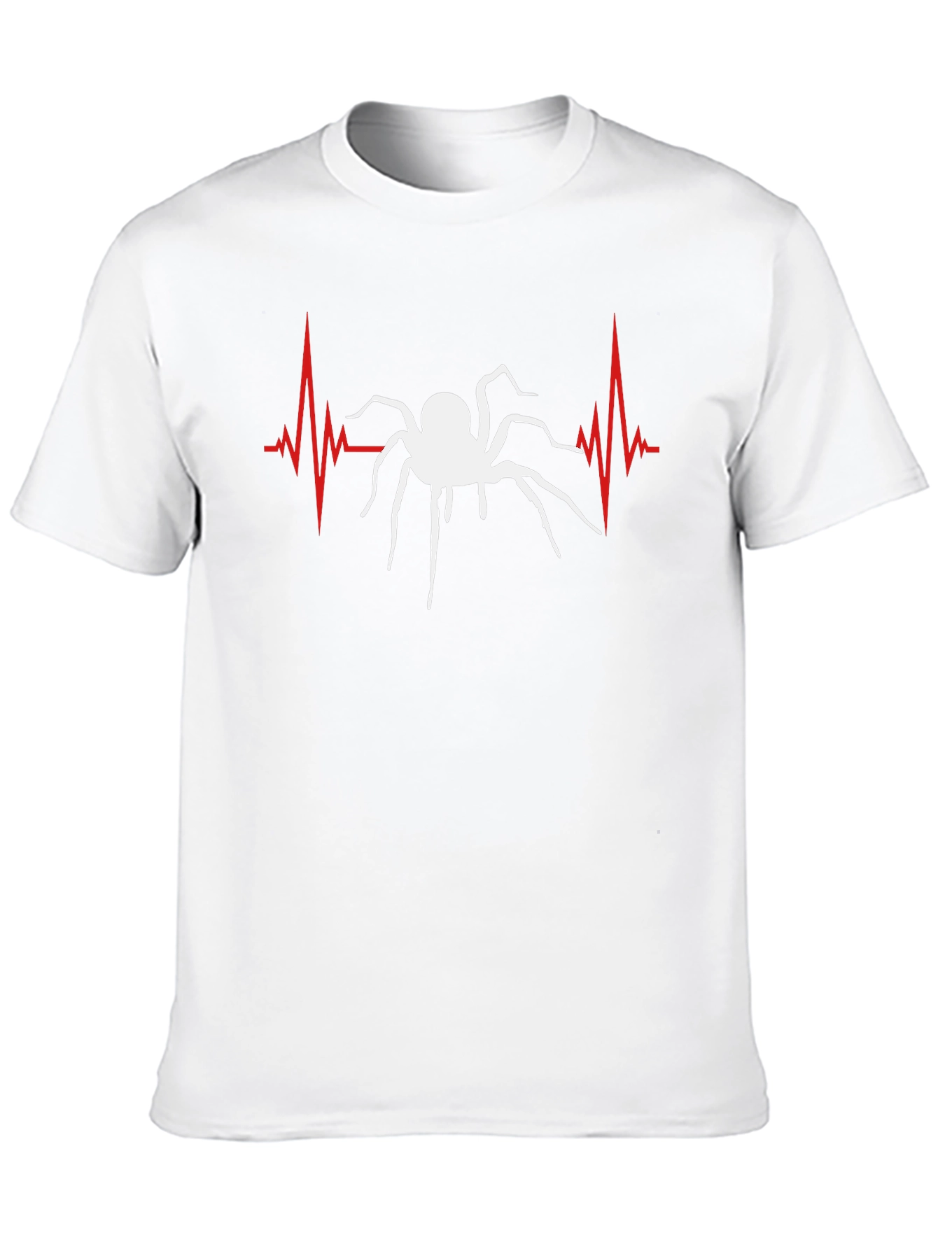 Spider Heartbeat Graphic Tee - Black Cotton T-Shirt