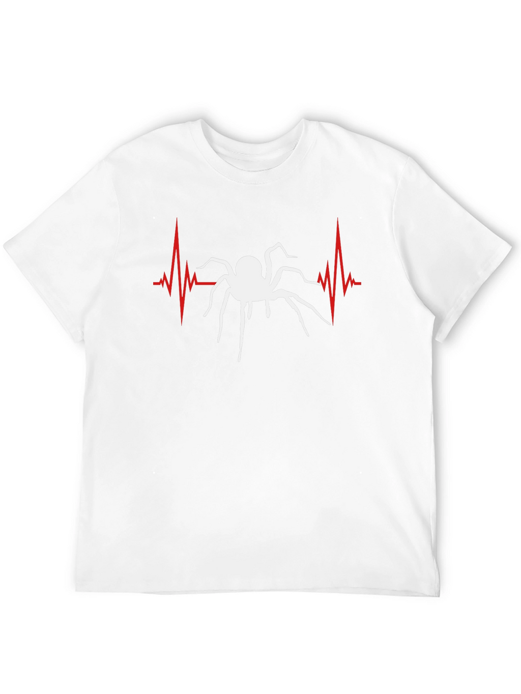 Spider Heartbeat Graphic Tee - Black Cotton T-Shirt