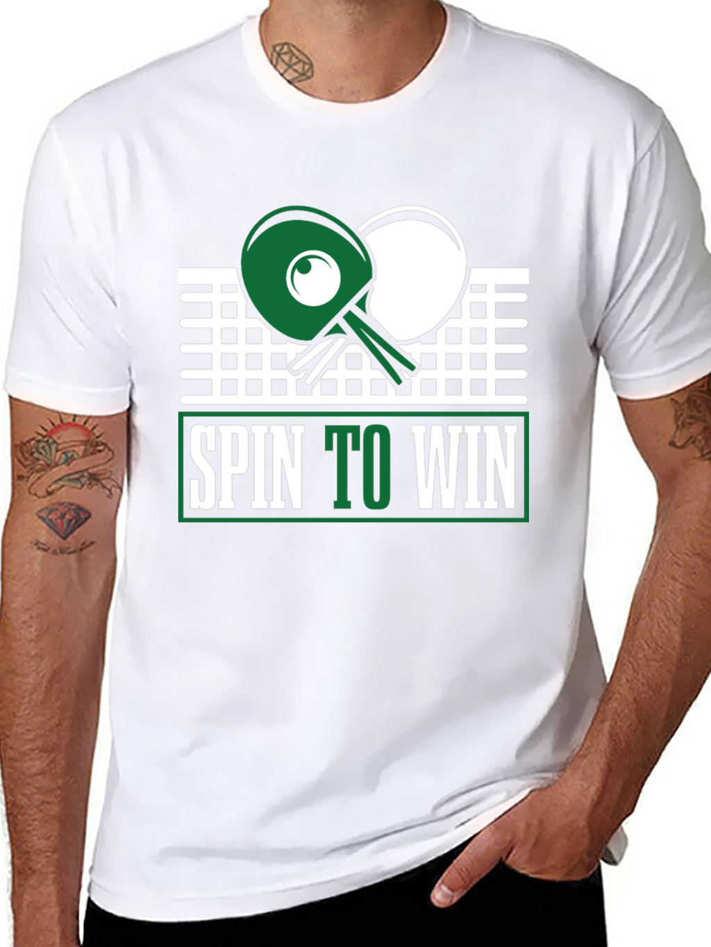Spin to Win Table Tennis Graphic Tee