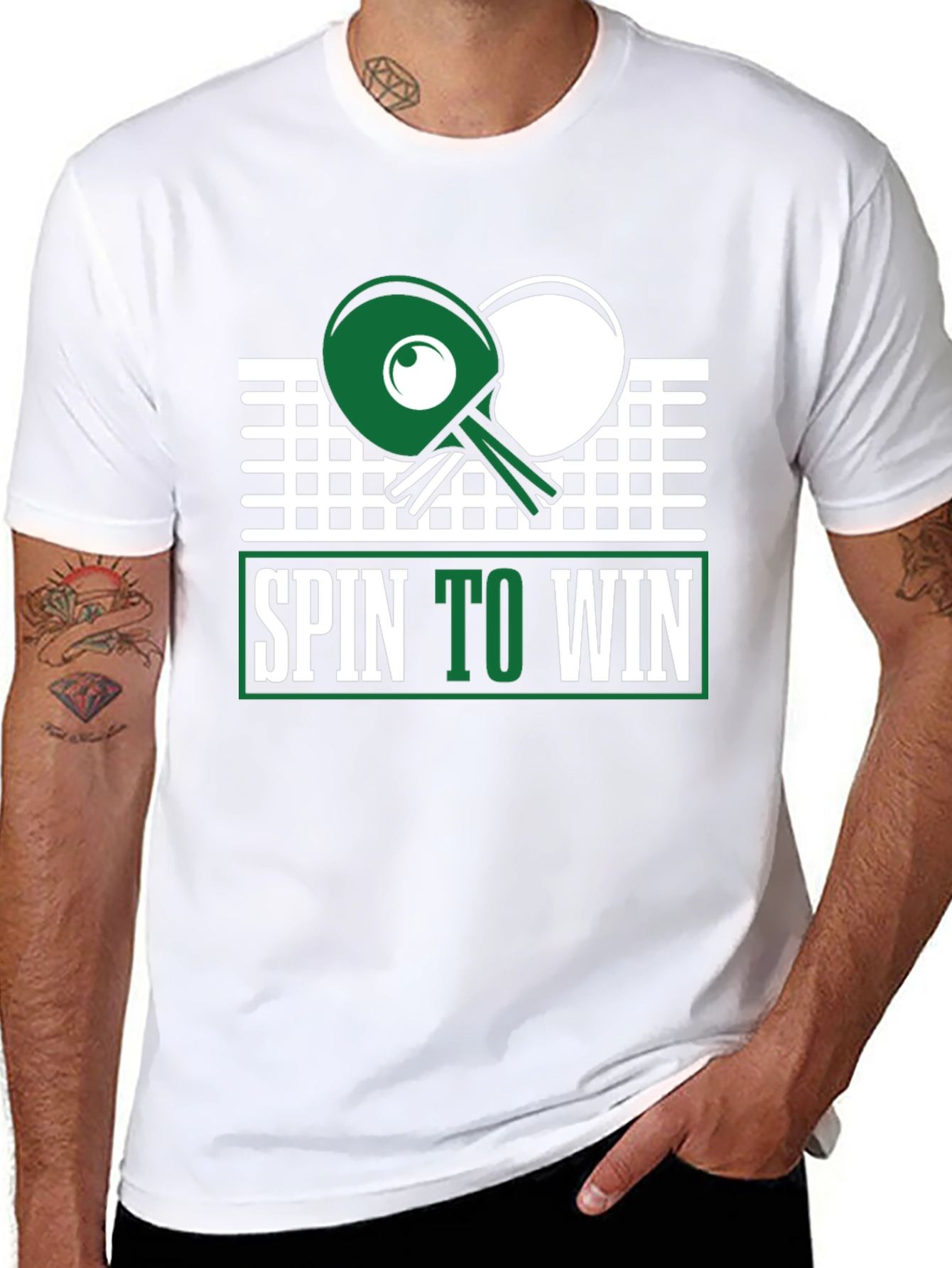 Spin to Win Table Tennis Graphic Tee