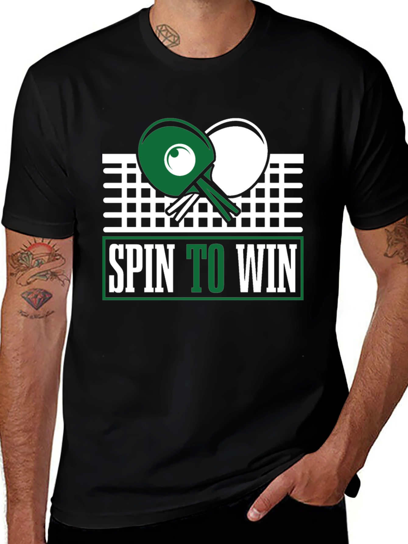 Spin to Win Table Tennis Graphic Tee