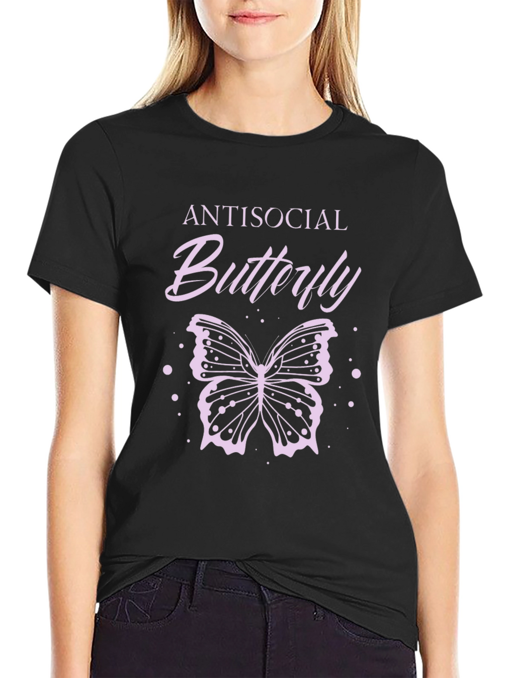 Antisocial Butterfly Graphic T-Shirt