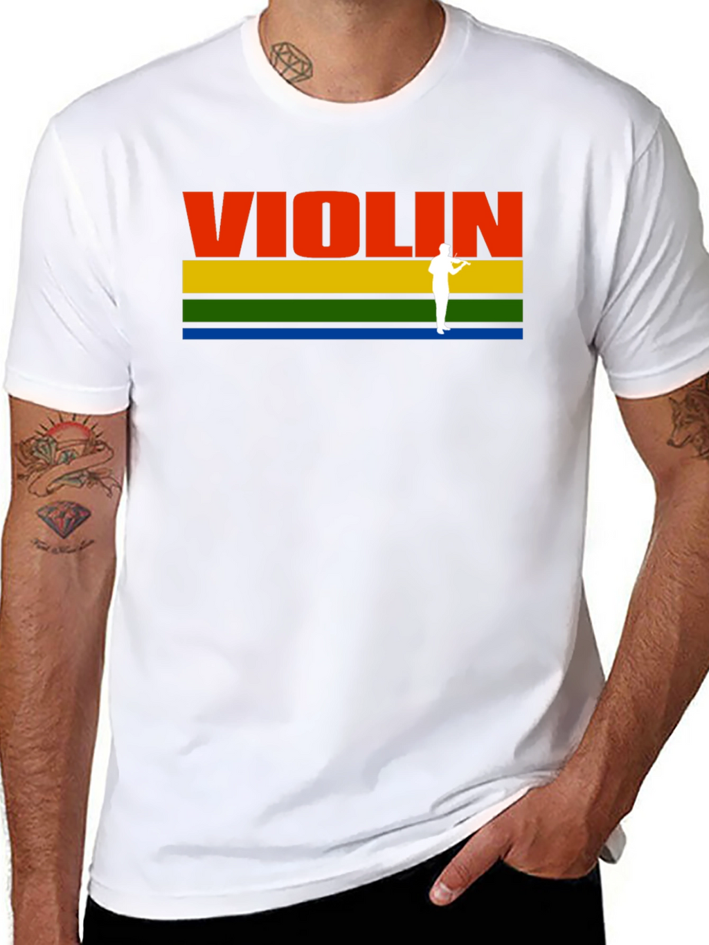Violin Player Graphic Tee - Musical Gift