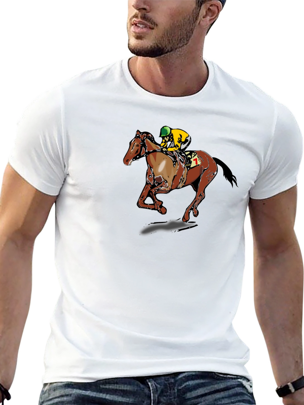 Horse Racing Graphic T-Shirt