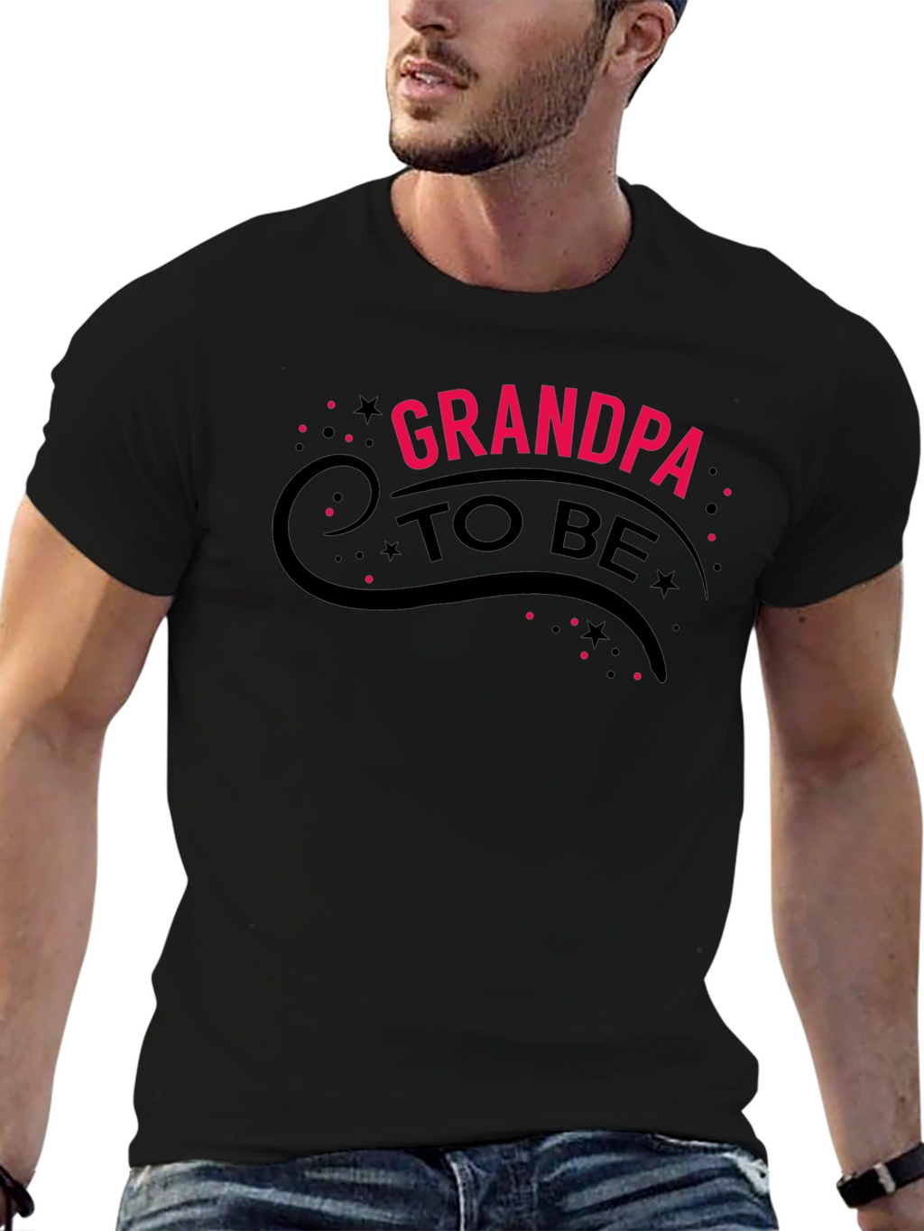 Grandpa To Be Black T-Shirt