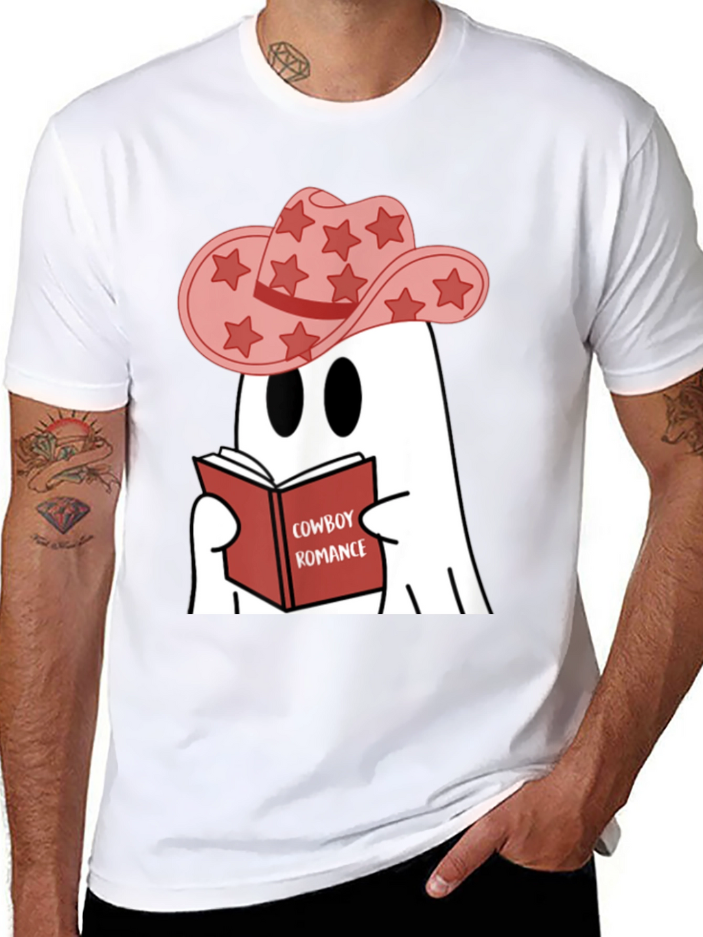 Cowboy Ghost Reading T-Shirt