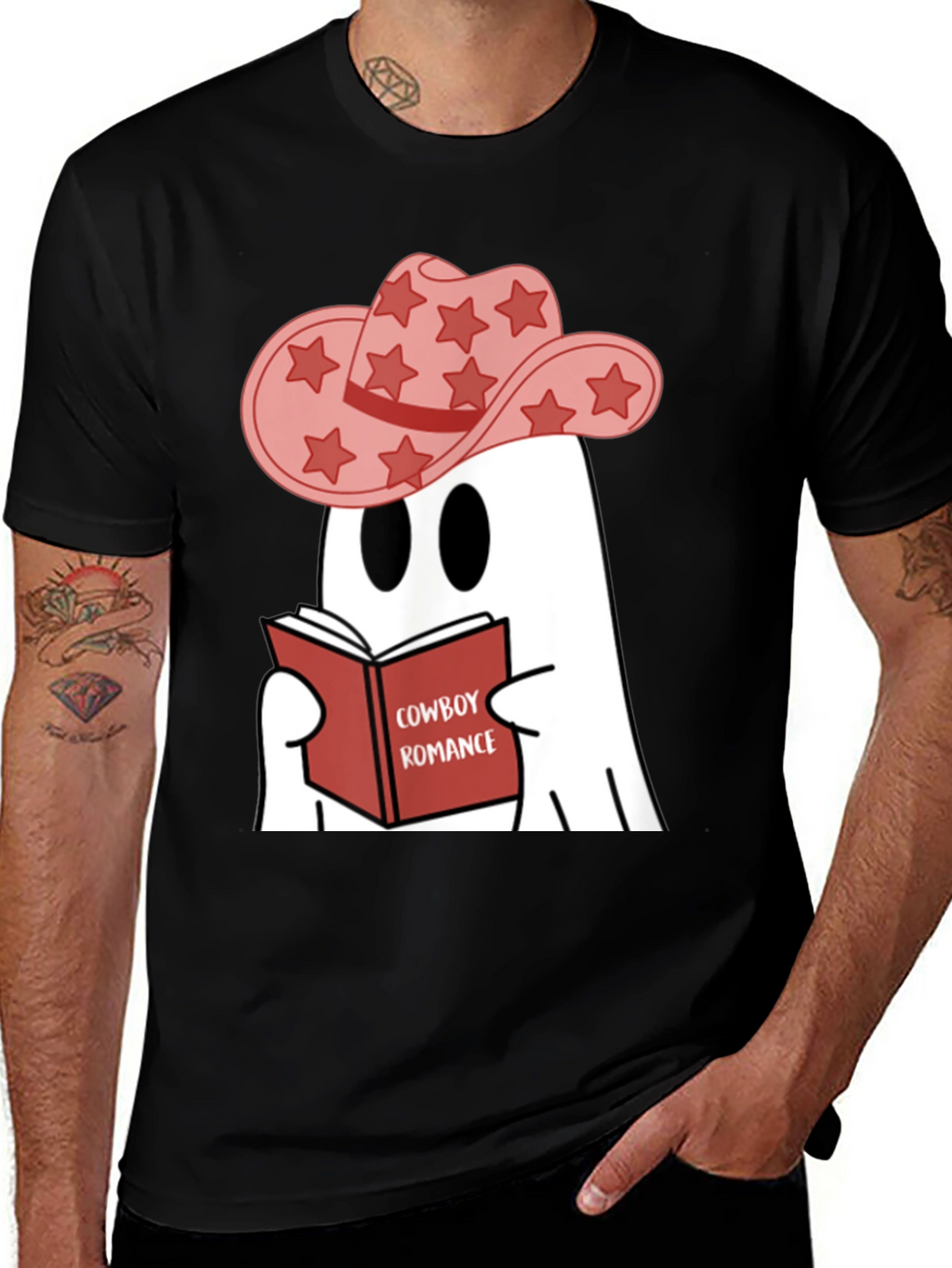 Cowboy Ghost Reading T-Shirt