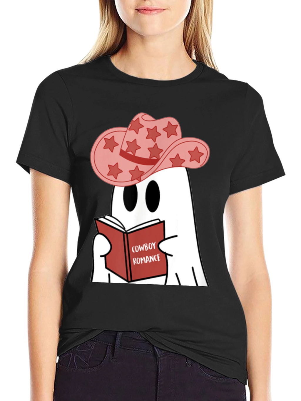 Cowboy Ghost Reading T-Shirt