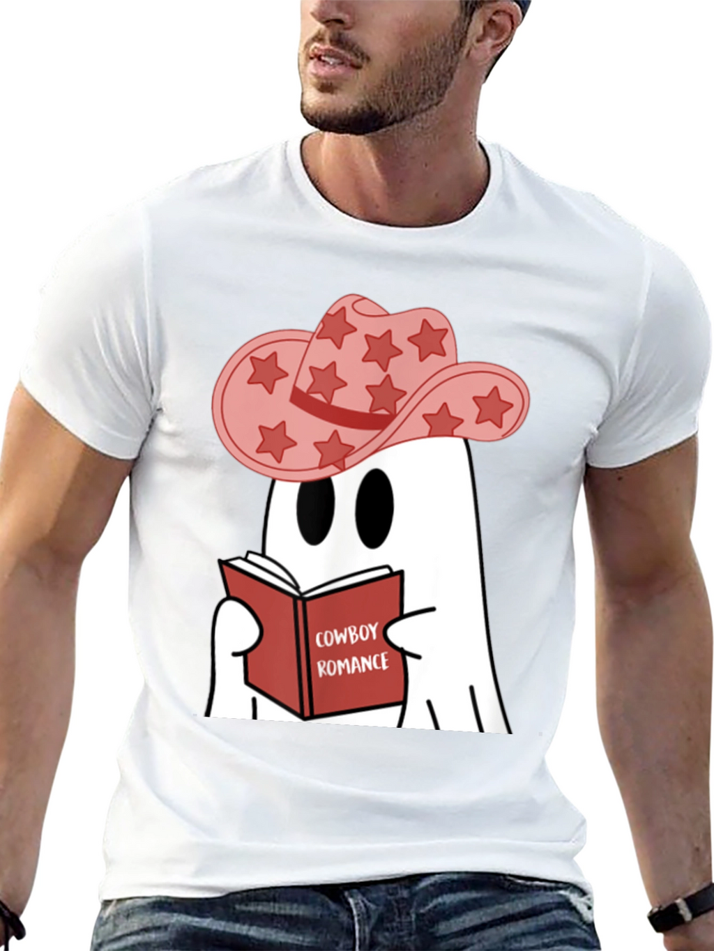 Cowboy Ghost Reading T-Shirt