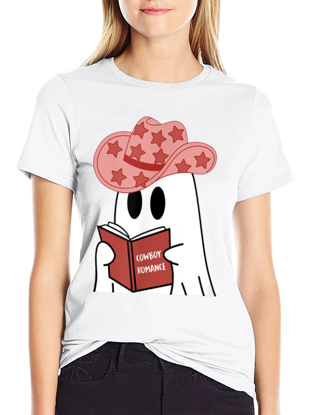 Cowboy Ghost Reading T-Shirt