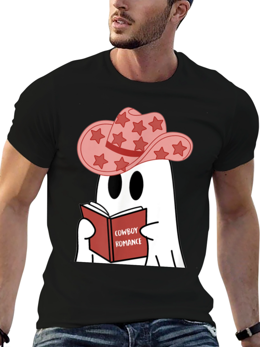 Cowboy Ghost Reading T-Shirt