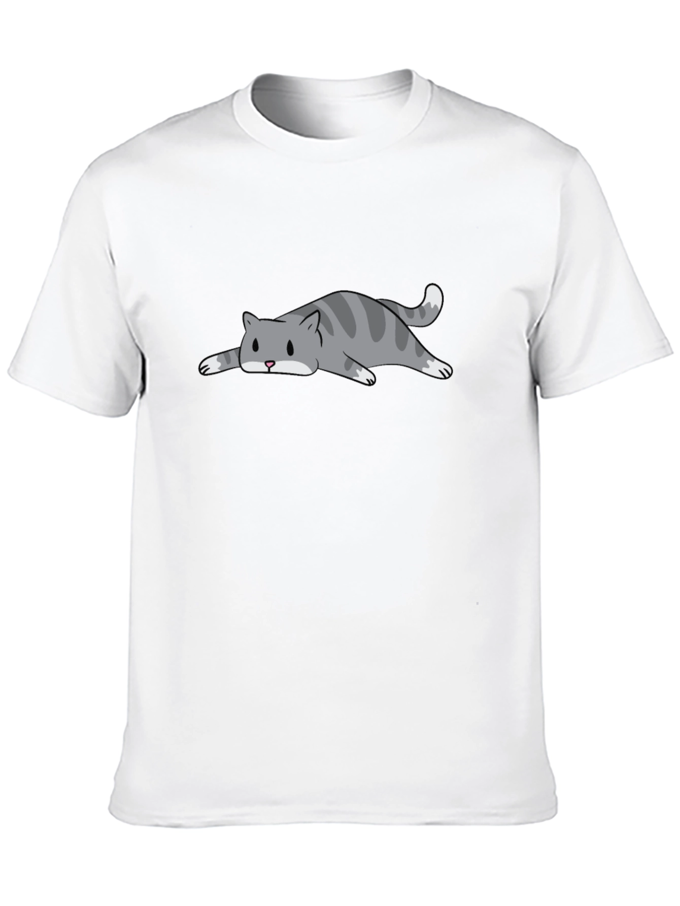 Lazy Cat Graphic T-Shirt - Soft Cotton Comfort