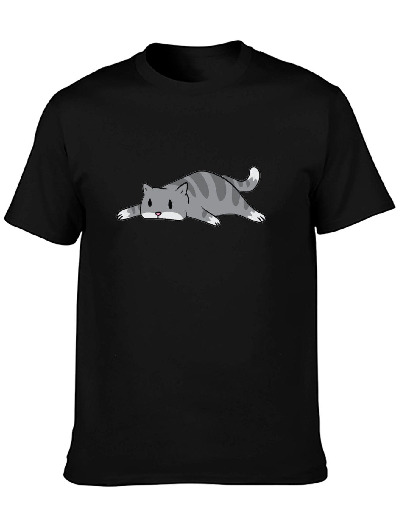 Lazy Cat Graphic T-Shirt - Soft Cotton Comfort