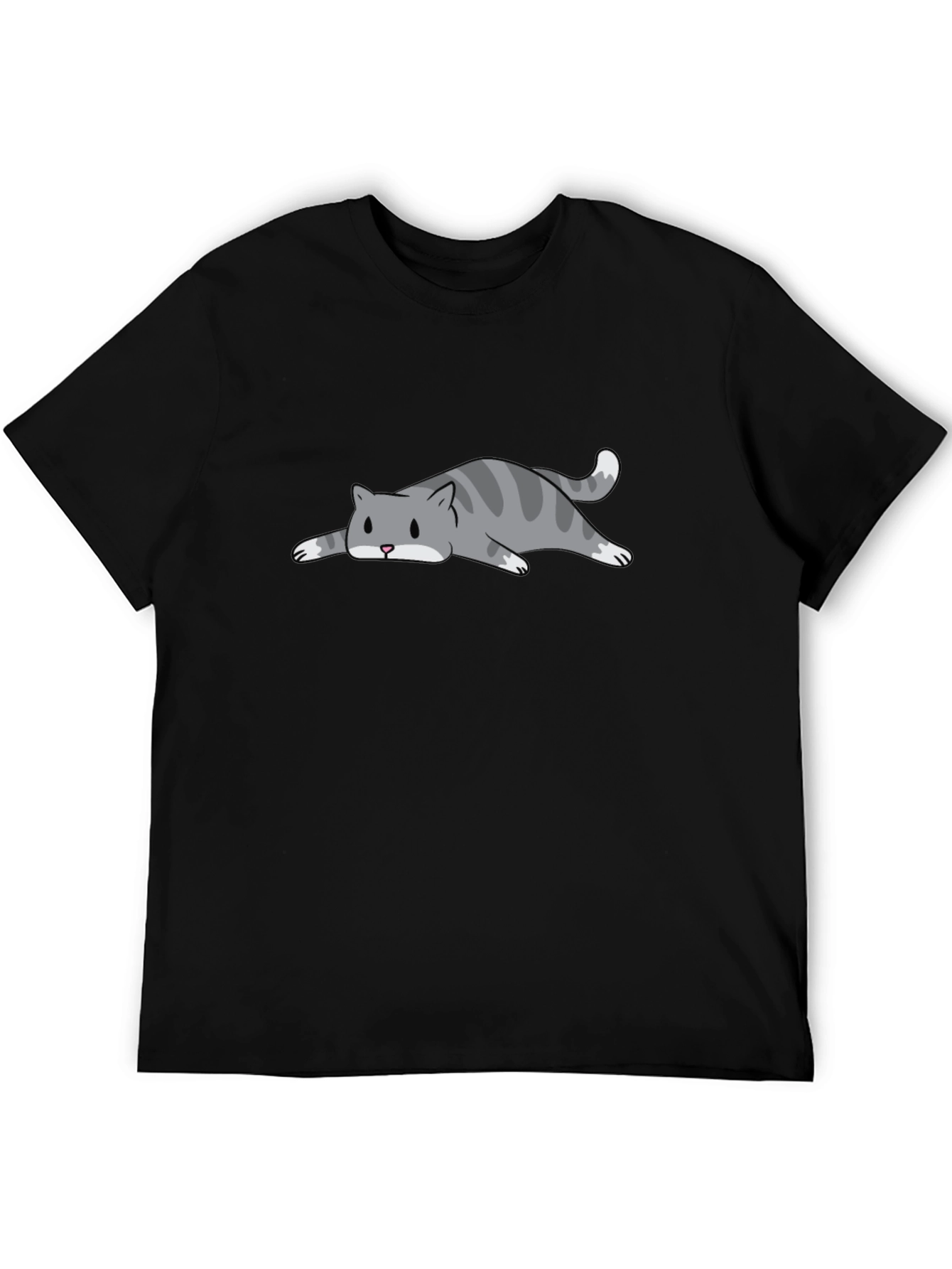 Lazy Cat Graphic T-Shirt - Soft Cotton Comfort