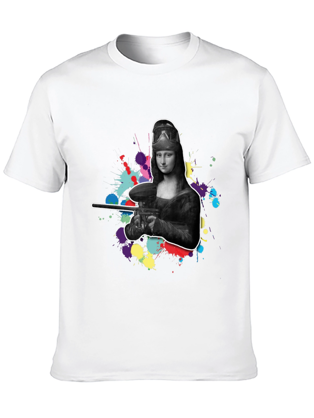Mona Lisa Paintball Graphic Tee