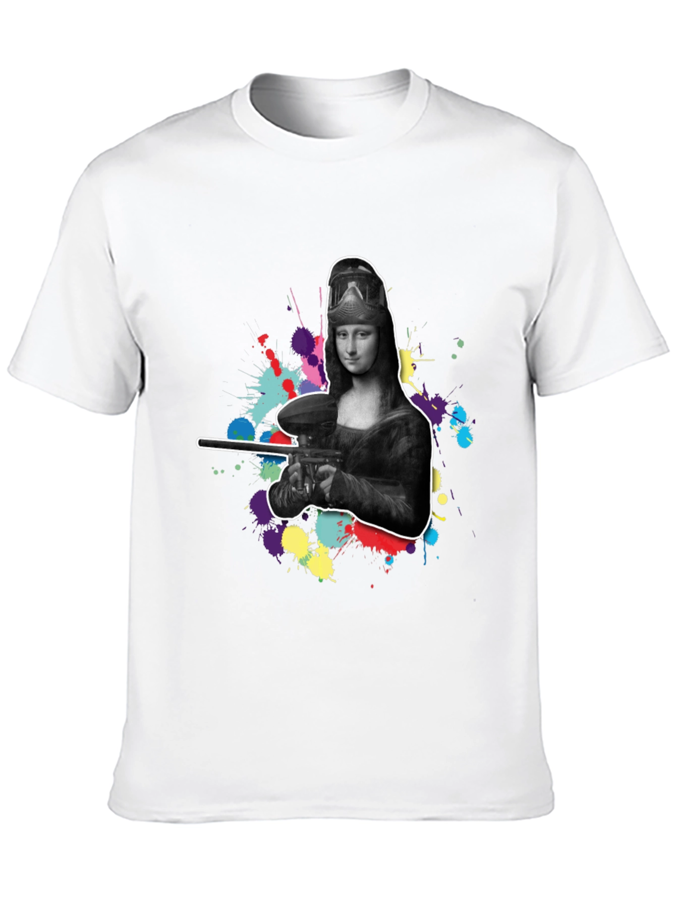 Mona Lisa Paintball Graphic Tee