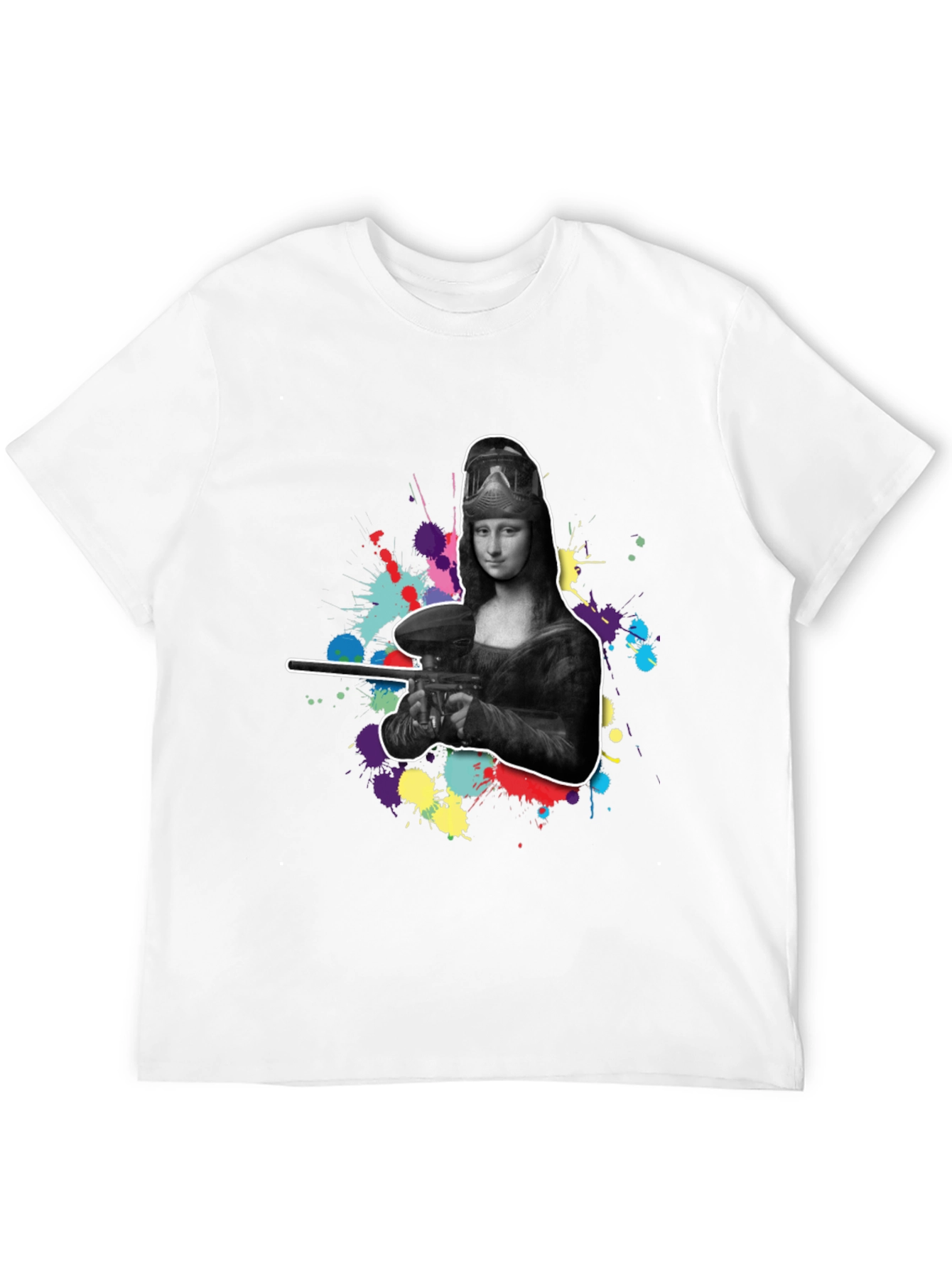 Mona Lisa Paintball Graphic Tee