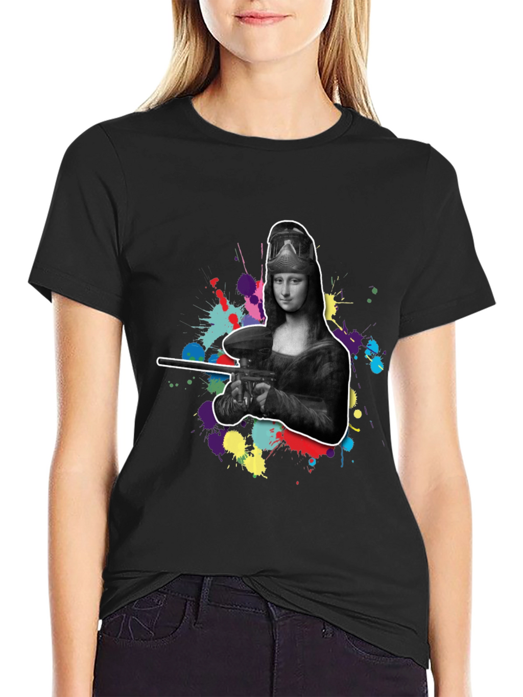 Mona Lisa Paintball Graphic Tee