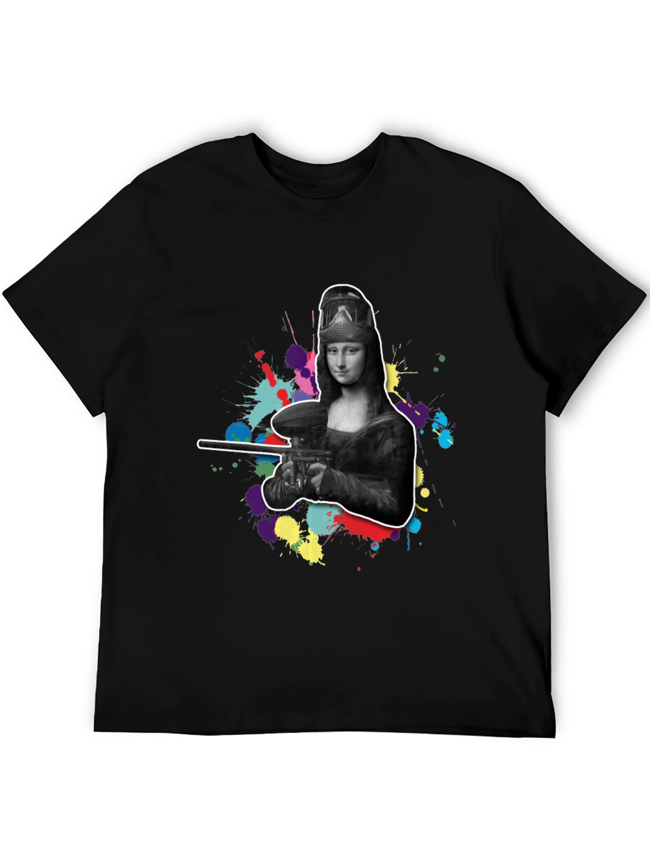 Mona Lisa Paintball Graphic Tee
