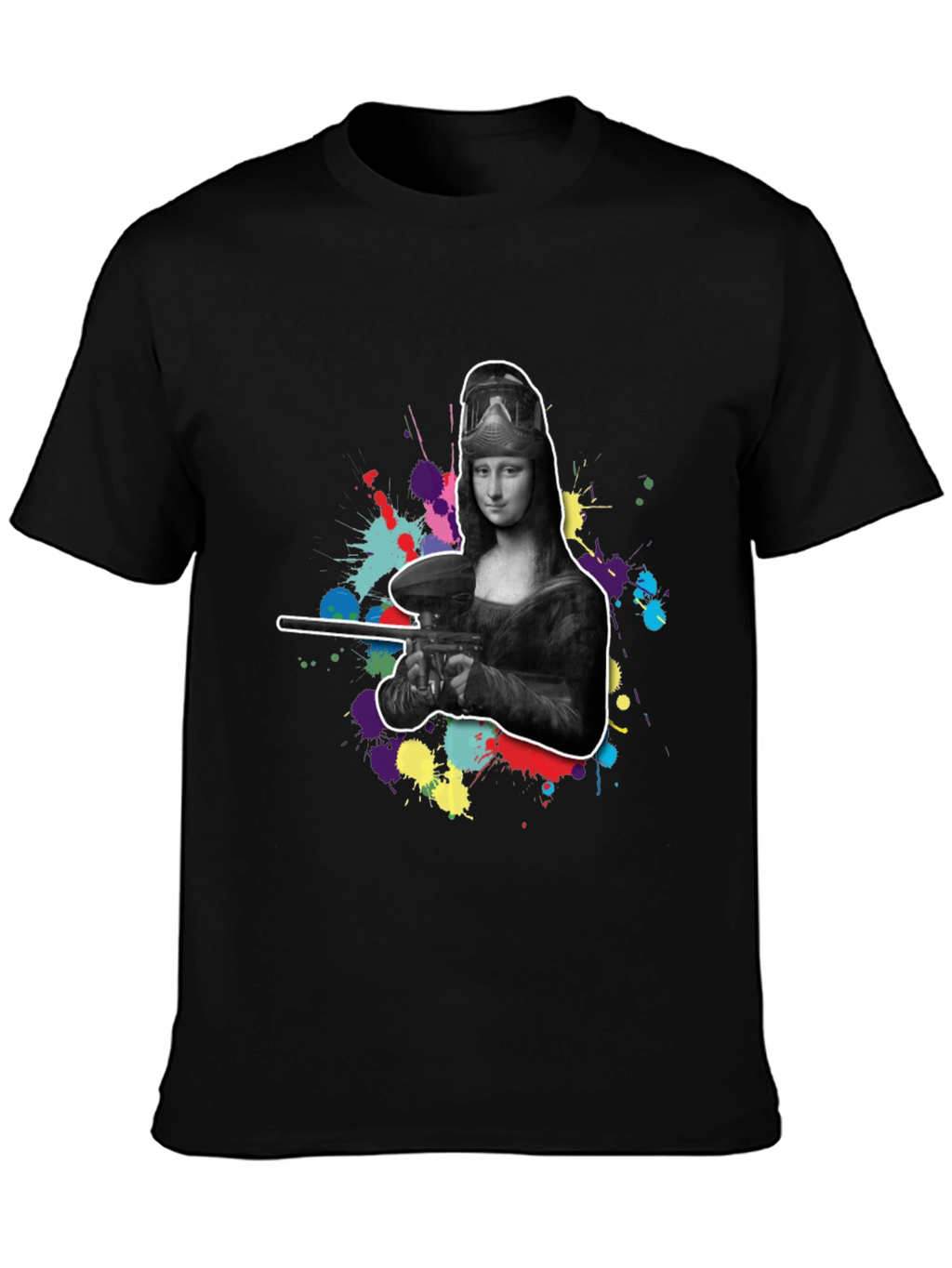 Mona Lisa Paintball Graphic Tee