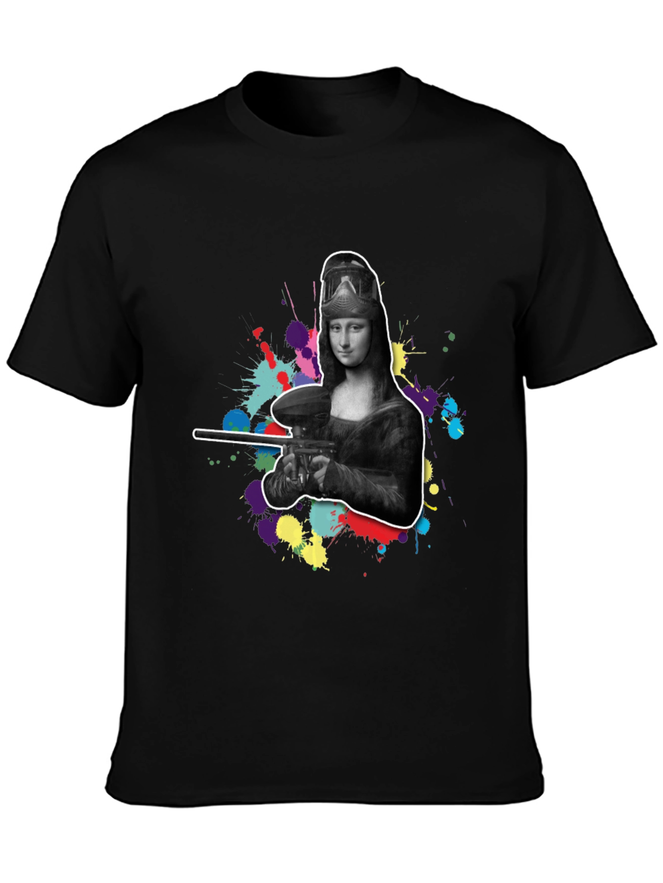 Mona Lisa Paintball Graphic Tee