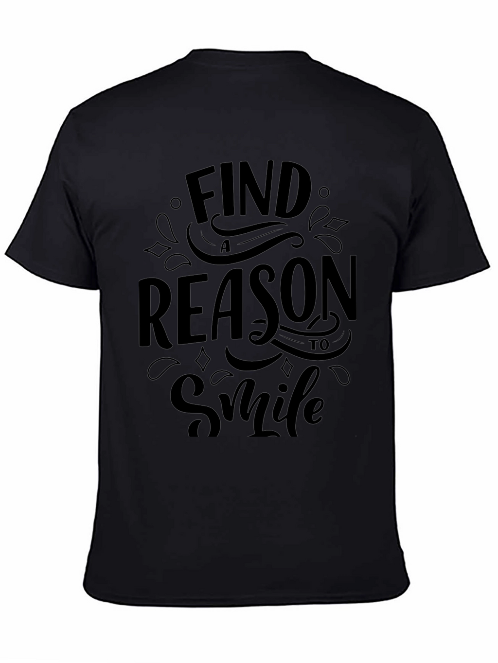 Find a Reason to Smile Black Graphic Tee