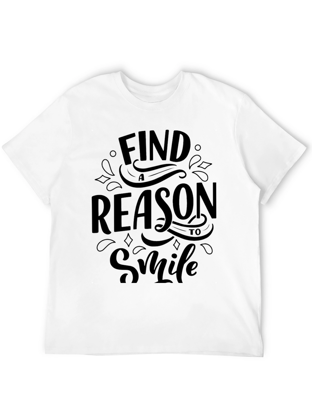 Find a Reason to Smile Black Graphic Tee