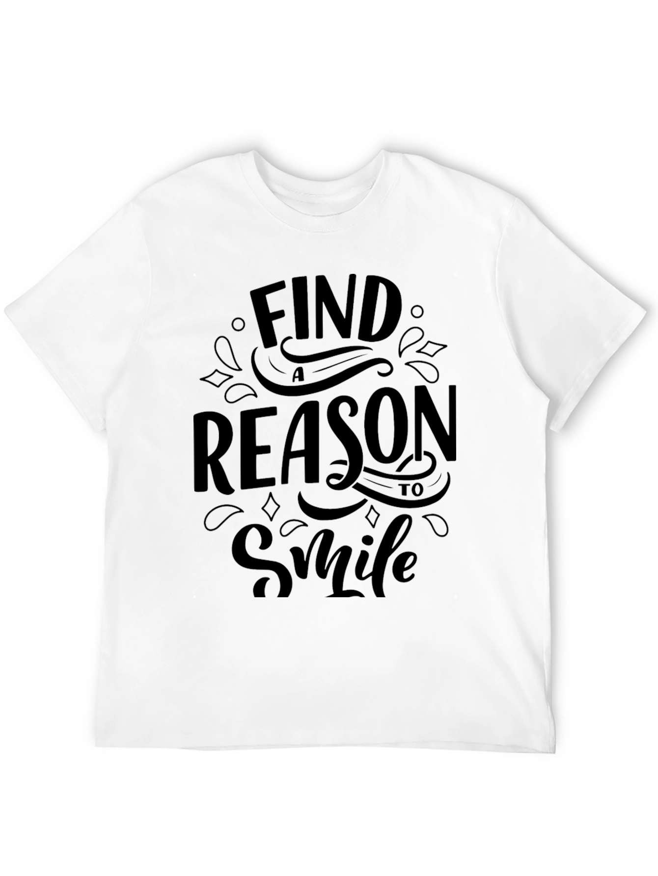Find a Reason to Smile Black Graphic Tee