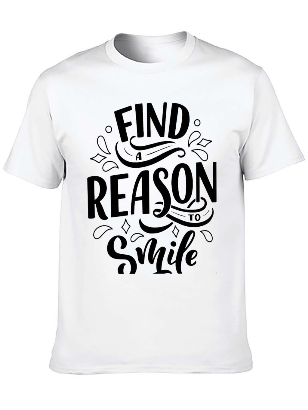Find a Reason to Smile Black Graphic Tee