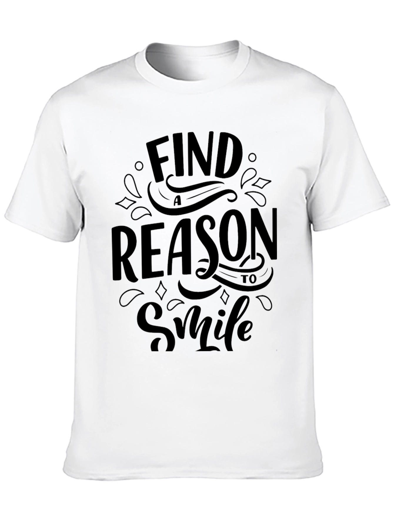 Find a Reason to Smile Black Graphic Tee
