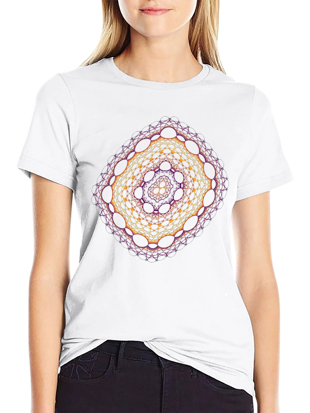 Geometric Fractal Graphic T-Shirt - Unique Design