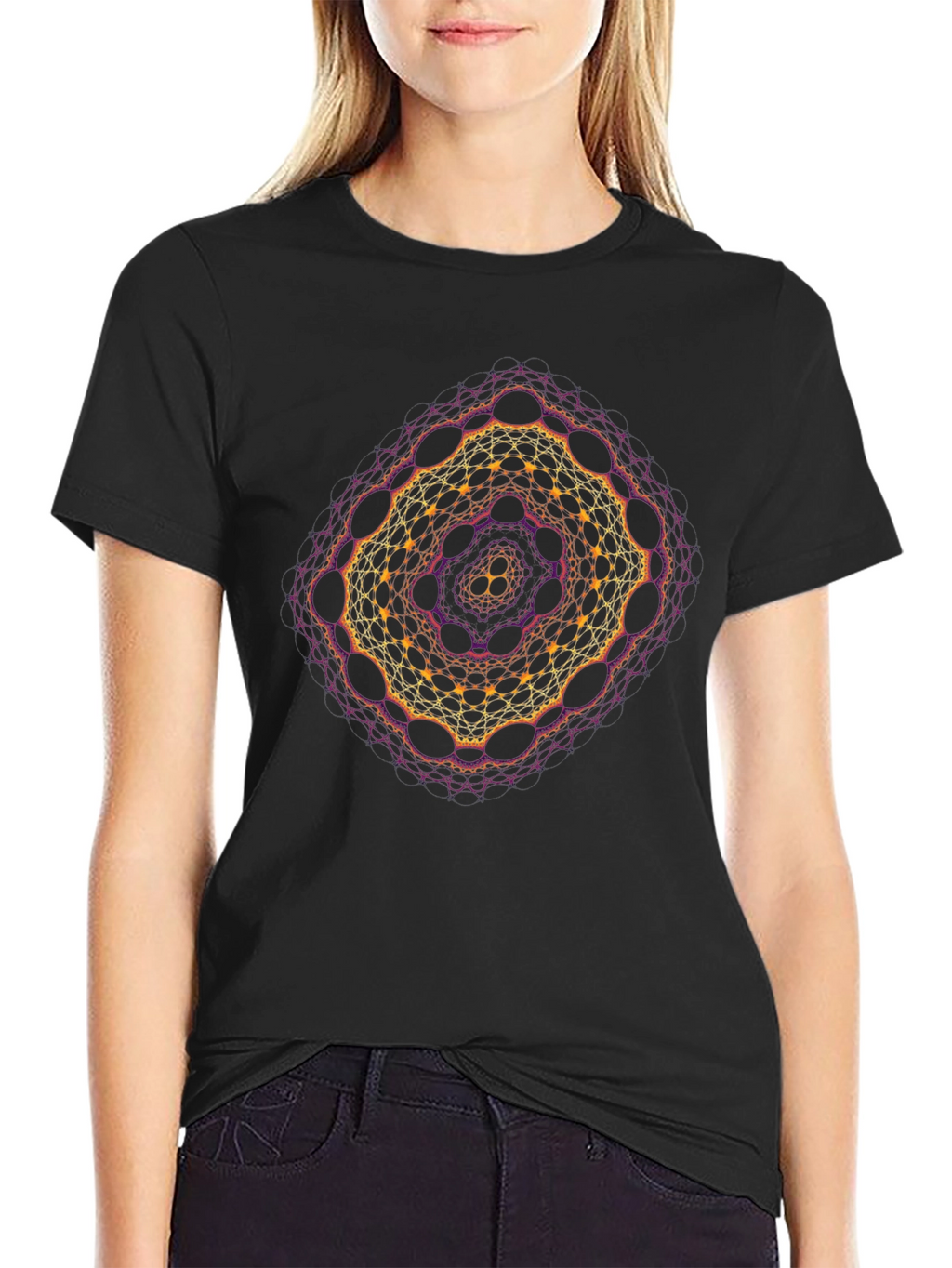 Geometric Fractal Graphic T-Shirt - Unique Design