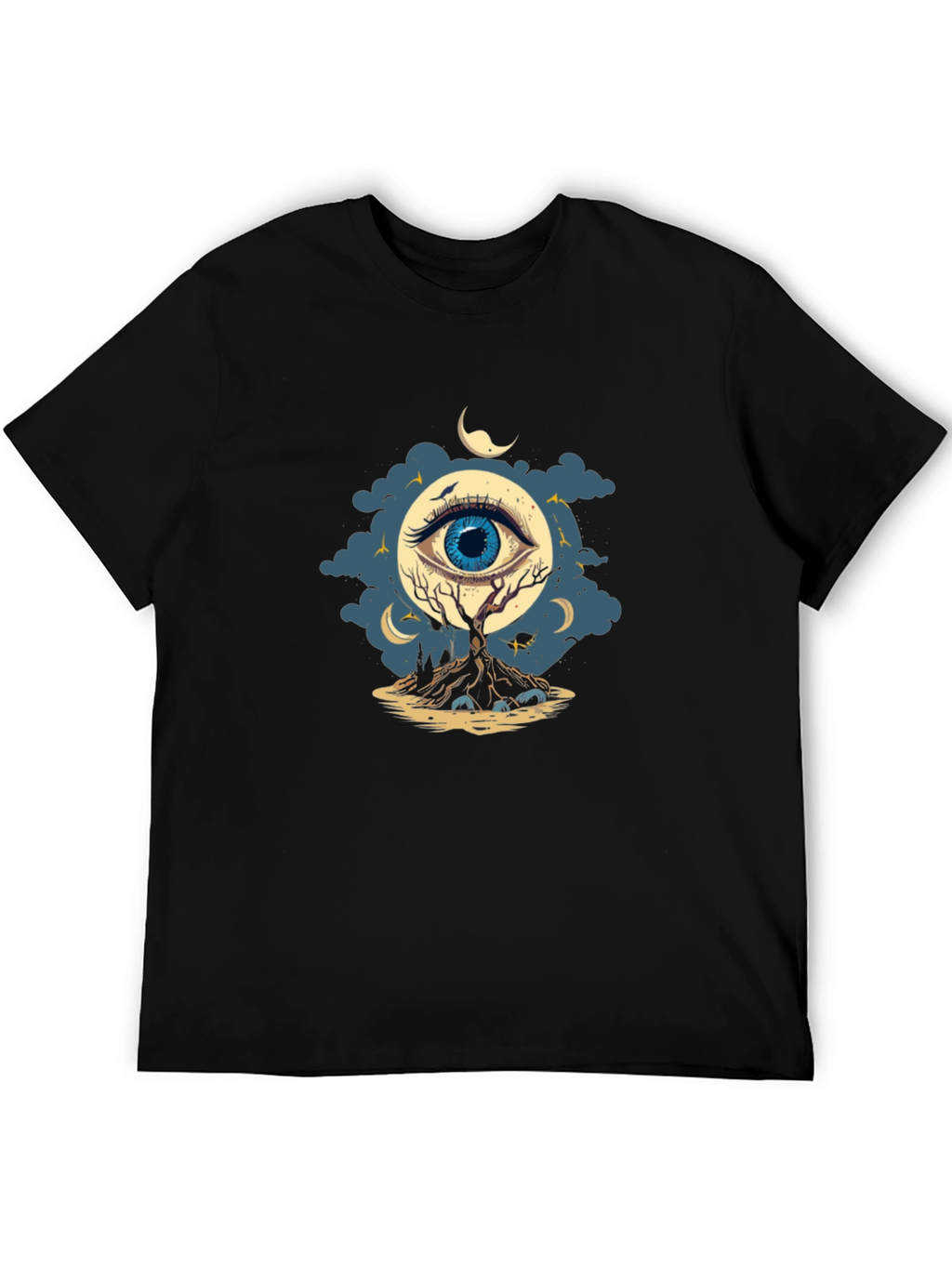 Eye of the Night Graphic T-Shirt - Black