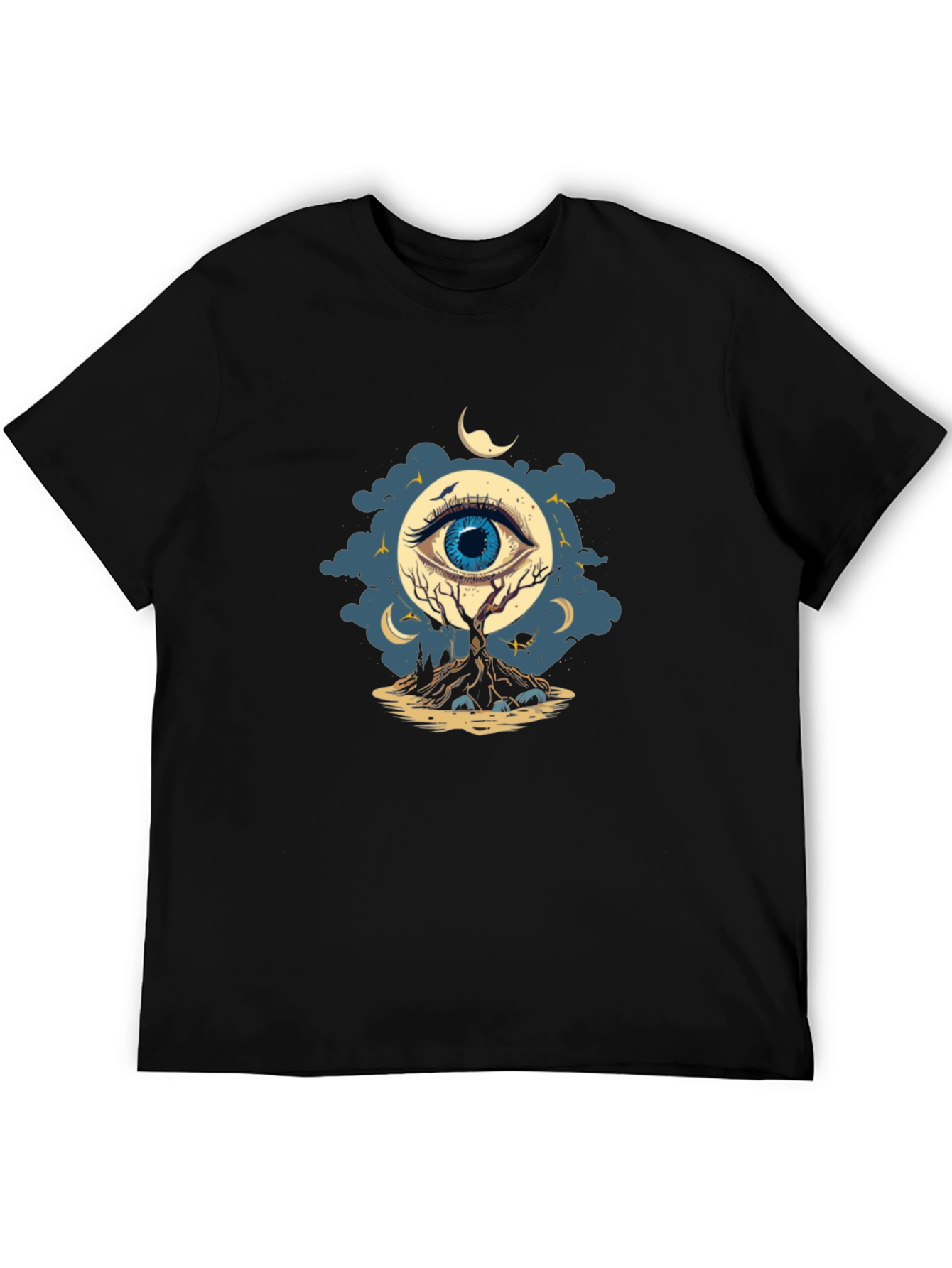 Eye of the Night Graphic T-Shirt - Black