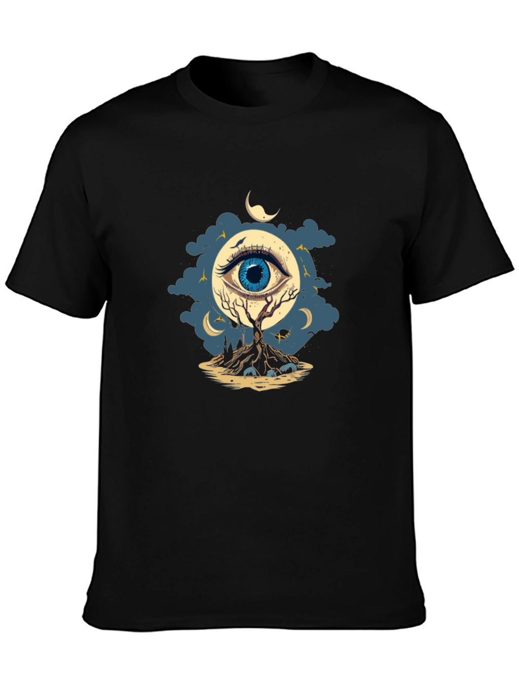 Eye of the Night Graphic T-Shirt - Black