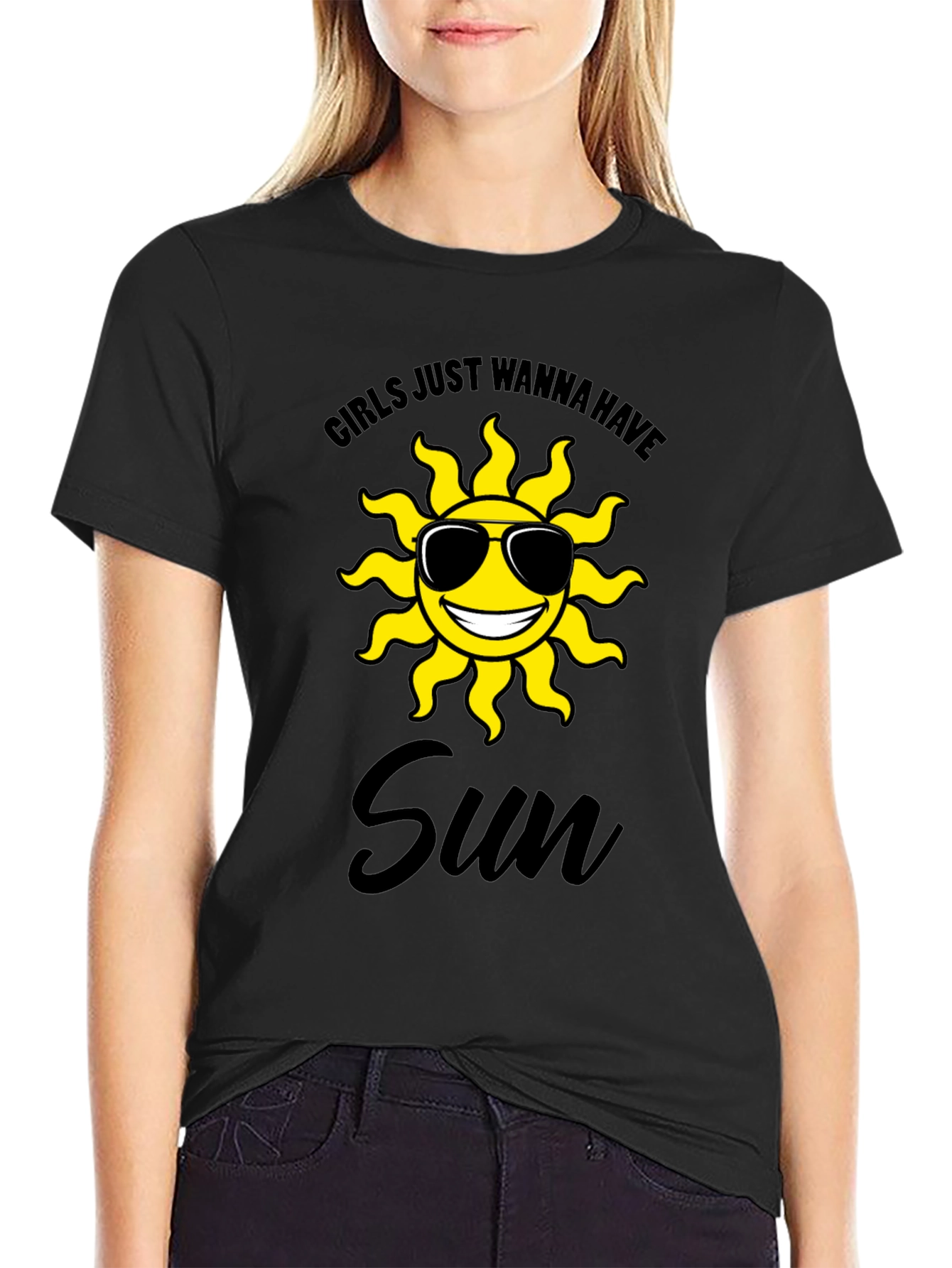 Girls Just Wanna Have Sun Graphic T-Shirt