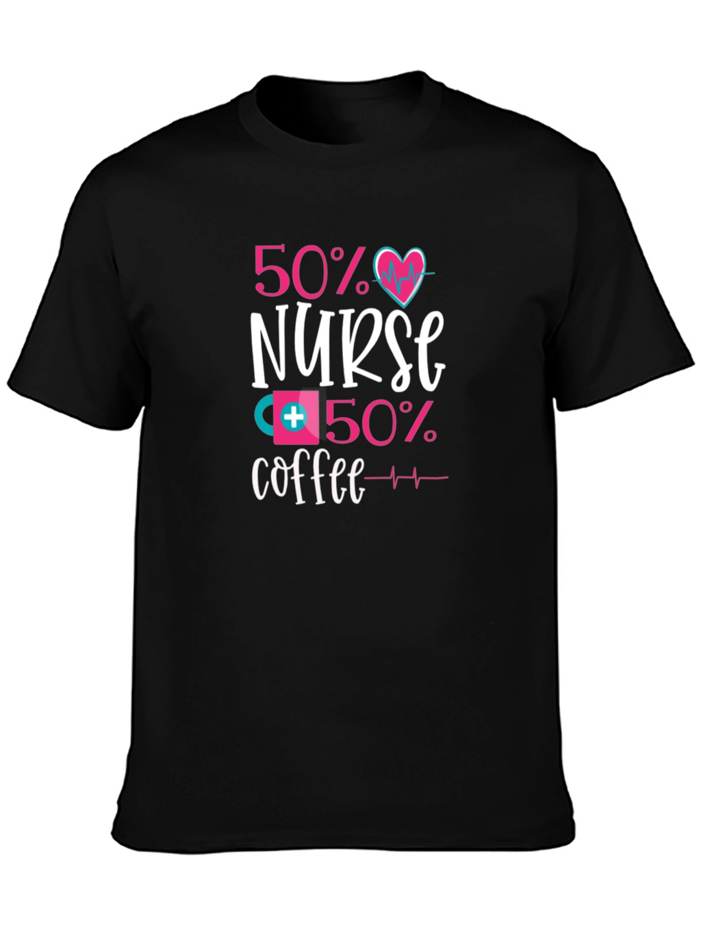50% Nurse 50% Coffee Graphic Tee - Unisex