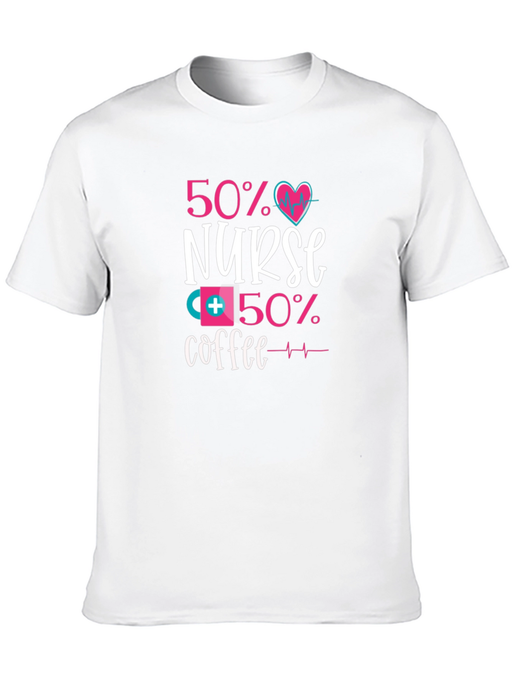 50% Nurse 50% Coffee Graphic Tee - Unisex