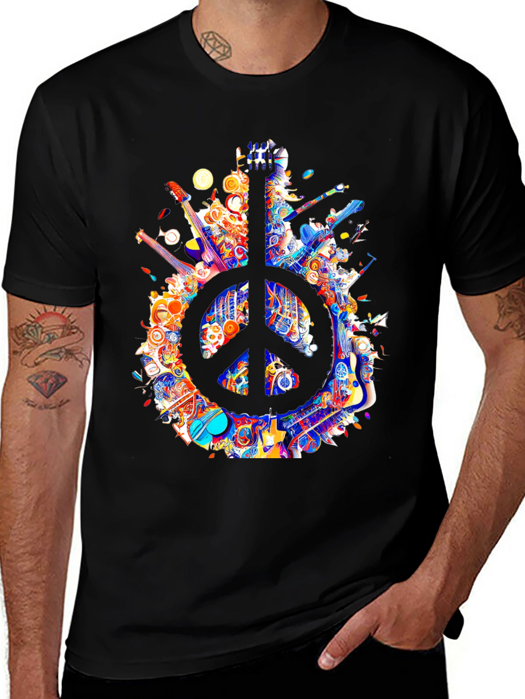 Peace Sign Guitar T-Shirt